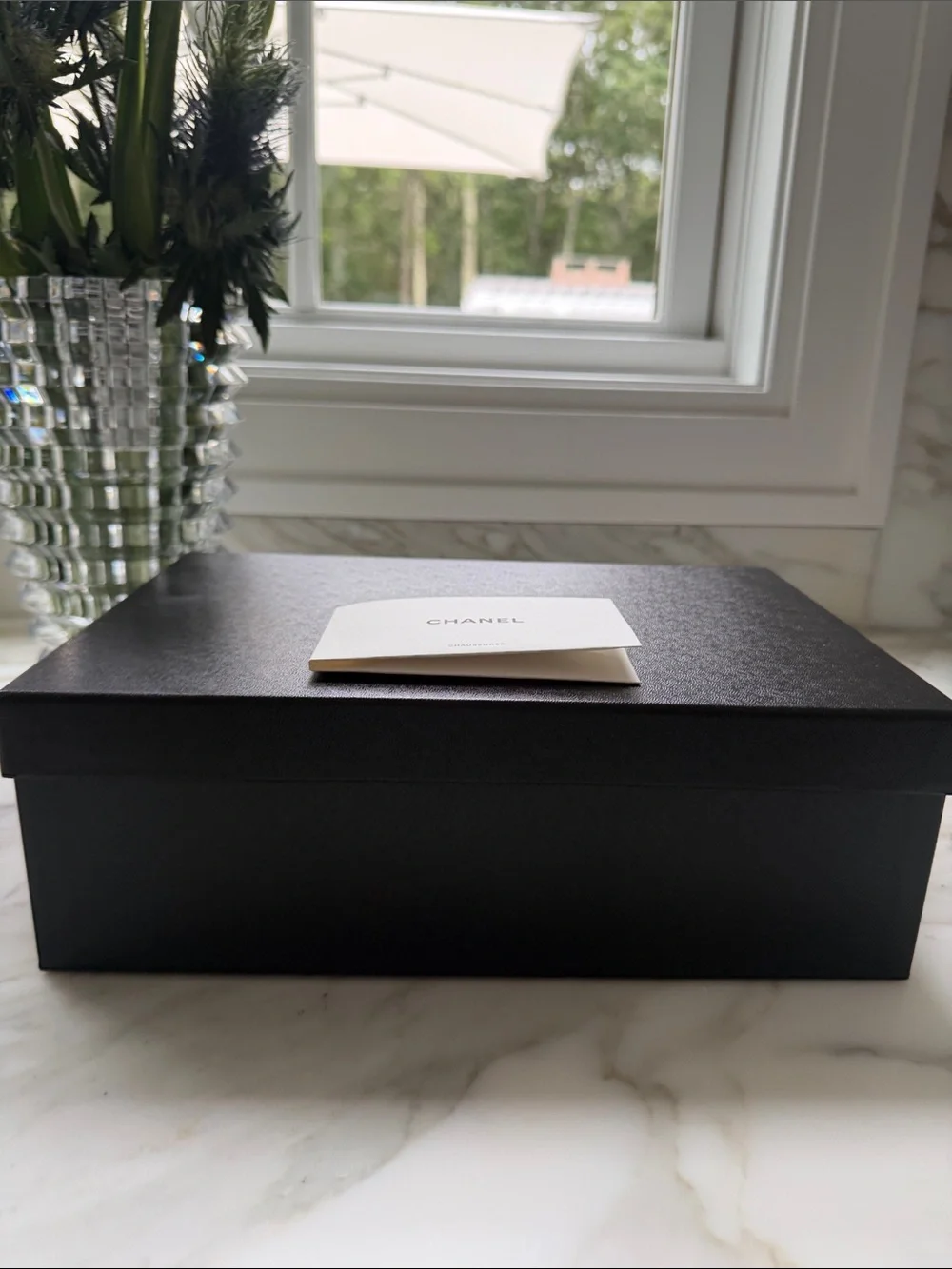 CHANEL Black and White Branded Presentation Box 13x8x4
